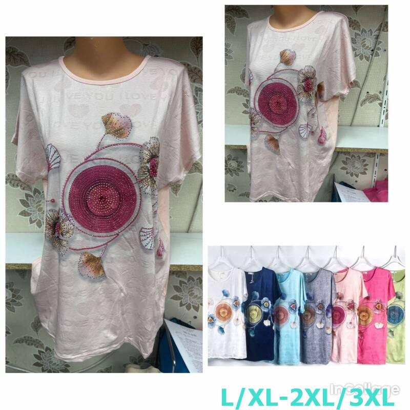 Bluzki damskie Roz L/XL-2XL/3XL, Mix Kolor Paczka 12 szt